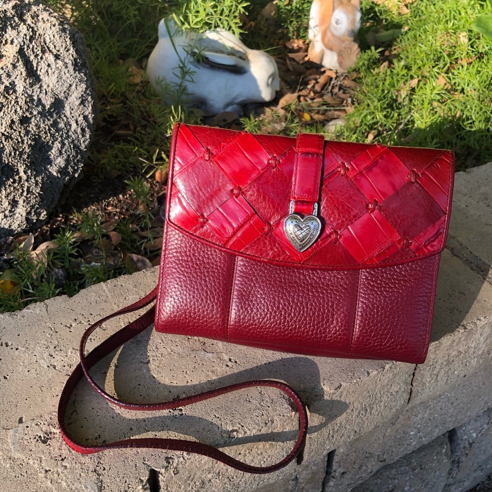 *SOLD*Brighton red shoulder purse/clutch